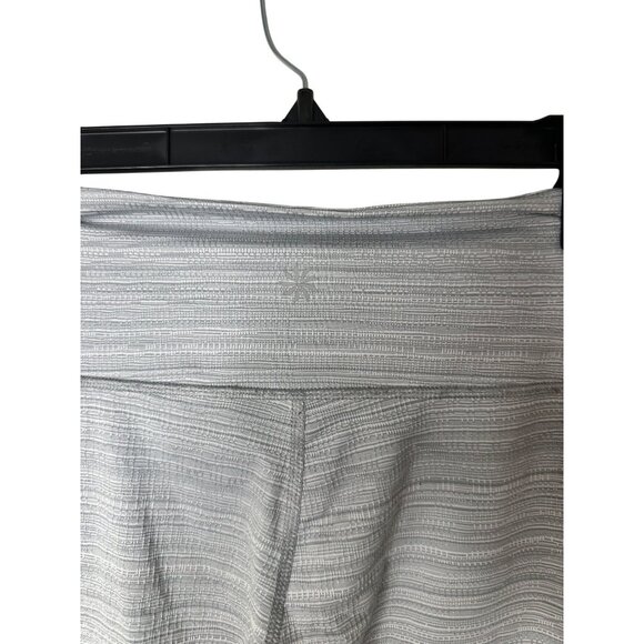 Athleta XS Gray Textured High-Waisted Stretch Leggings Preppy Cropped - Picture 5 of 7